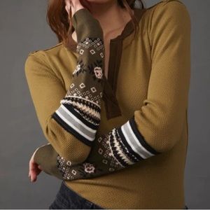 Free People Army Combo Mikah Layering Cuff Long Sleeve